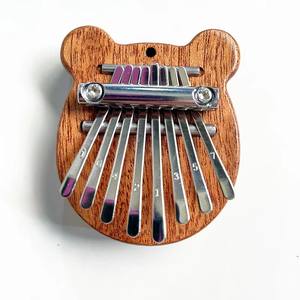 Logotipo personalizado 8-Tone Kalimba Thumb Piano Sapele Wood 8-Keys Teclado Instrumento Finger Drum Accesorios musicales - Product Image 4
