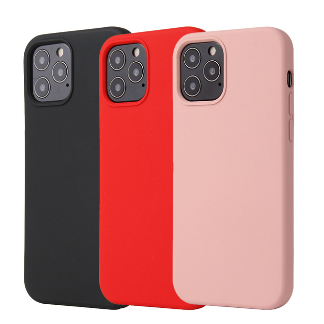 For for 12 PRO MAX Silicone Phone Case 16 Colors Soft Touch Shockproof Anti-scratch