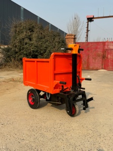 Carretilla Eléctrica de 1000W con Plataforma de Acero de 4 Ruedas, Diseño Móvil de Grado Industrial Verde para Uso en Construcción al Aire Libre - Product Image 2
