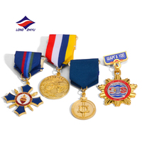 Longzhiyu 20 Jahre Maßgefertigte Zinklegierung Ehrenmedaille Dienstauszeichnung Druckguss Galvanisierte Souvenir-Medaille für Veranstaltungen