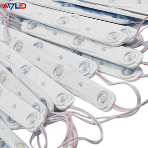 โมดูล LED 12V กันน้ำ สำหรับภายนอกและภายในอาคาร ชนิดฉีด 3 ชิป 2835 สำหรับป้ายไฟแบ็คไลท์ โมดูล LED 6500K IP67 กำลังไฟ 3W - Product Image 1