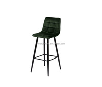 Chaise de bar en velours à prix imbattable pour restaurant rapide, bar et salle à manger domestique avec siège rembourré – Offre spéciale