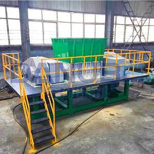 Trituradora de residuos de plástico sólido de gran cantidad OEM, máquina trituradora de doble eje para residuos municipales - Product Image 5