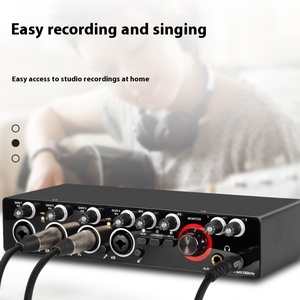 Nhỏ bên ngoài 4 kênh âm thanh chuyên nghiệp trình điều khiển máy tính Card âm thanh miễn phí ghi âm trực tiếp di động - Product Image 3