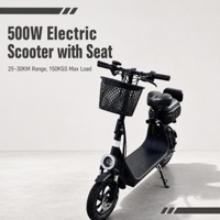 Nouveau Scooter Électrique Pliable Intelligent Étanche 2026 avec Siège et Boîte Arrière, Moteur Brushless 48V 500W, Pneu Gonflable 12 Pouces, Charge Maximale 150kg