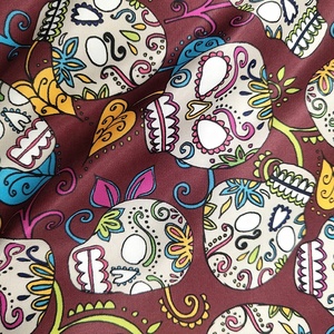 FABFAIRY-Chaqueta de sarga de seda <span class=keywords><strong>y</strong></span> poliéster, diseño de calavera fresca de color vino, gran oferta, para hombre, con patrón estampado - Product Image 2