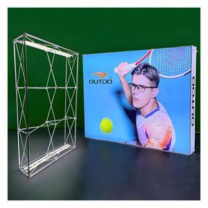 Expositor Publicitario Personalizable con Retroiluminación LED, Caja de Luz Portátil para Ferias Comerciales, Fondo de Stand de Aluminio y Tela Ecológica - Product Image 1