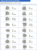 Moteur asynchrone triphasé à enroulement en cuivre, protection IP54/IP55, 1 CV, 0,75 kW, 1500 tr/min, montage B3/B5/B35, certifié CE/CCC, IE2