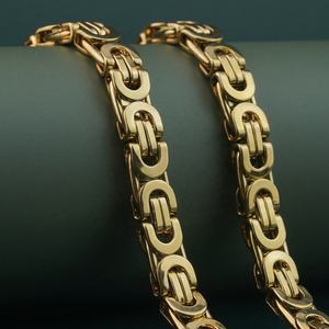 Collar Bizantino de Acero Inoxidable Personalizado al por Mayor para Hombre, Cadenas de Moda Estilo Hip Hop de Lujo para Hombre - Product Image 4