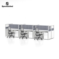 Bureaux de centre d'appels commerciaux partitionnés de style industriel SpaceUnited pour 6 personnes