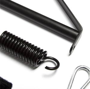 HM عبودية لعبة الرقيق معلقة الباب شريط معدني أسود ترايبود السنارة ضبط النفس مفتوحة الساق للأزواج - Product Image 2