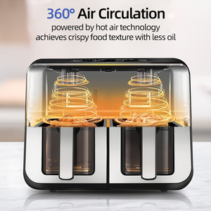 Freidora de aire eléctrica digital de 9L extra grande de Polonia, con pantalla táctil inteligente, 8 preajustes, superficie antiadherente, de plástico Pola - Product Image 4
