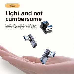 Adattatore USB 3.2 Gen 1 Type-C Maschio-Femmina a U, Convertitore ad Alta Velocità 10Gbps, Angolo a 90 Gradi a <span class=keywords><strong>L</strong></span> - Product Image 4