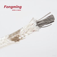 Câble chauffant industriel Fongming 10AWG en cuivre nickelé, résistant au feu 500°C, isolé en fibre de verre, conducteur toronné 600V