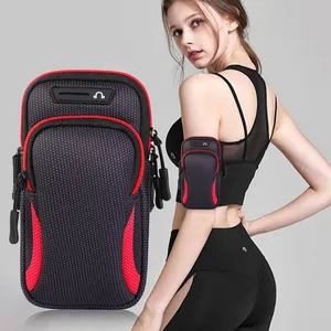 Bolsa de braço para corrida, bolsa de sutiã à prova d'água para celular, bolsa para braço e mão