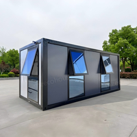 Villa conteneur mobile pliable moderne et écologique de 20 pieds, préfabriquée en kit, pliable rapidement, modulaire, portable, fabriquée en Chine
