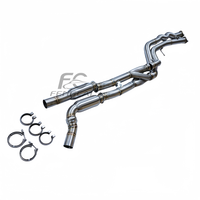 Système d'échappement intermédiaire à longueurs égales en SUS304 pour BMW M3 M4 F80 F82 F83 S55 3.0T 2015-2019, conception en Z avec résonateur, amélioration performance course
