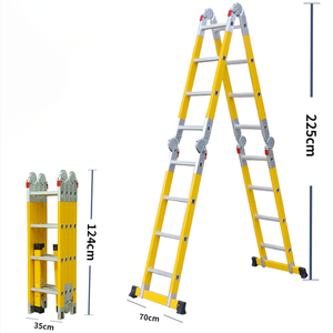 뜨거운 판매 4 배 알루미늄 다목적 사다리 작업 플랫폼 4x 2/4x 3/4x 4/4x 5/4x6 접이식 알루미늄 사다리 - Product Image 4