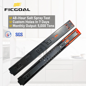 Ficgoal 3-Fold Push to Open Drawer <strong>Slides</strong> <strong>Heavy</strong>-<strong>Duty</strong> <strong>Slide</strong> <strong>Rails</strong> for Apartment Furniture Manufacturers - Product Image 1