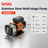 Pompa Booster Sentrifugal Multistage Horizontal Stainless Steel untuk Pabrik, Pompa Booster Air Multistage Horizontal