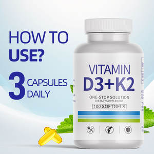 Diskon besar OEM Vitamin D3 + K2 kapsul mudah untuk walet D K mendukung tulang sayuran D3 K2 Softgel - Product Image 5