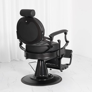 Sillón de Barbero Hidráulico Profesional Retro para Hombres, Reclinable, de Alta Resistencia, para Estilismo, Silla de Peluquería para Hombres, Muebles de Salón - Product Image 4