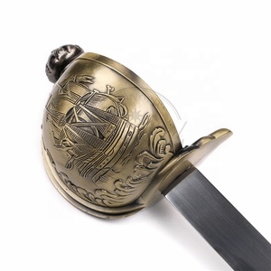 Piratas del Caribe Cutlass Scimitar Jack Arma Espada con Basket Guard - Product Image 4