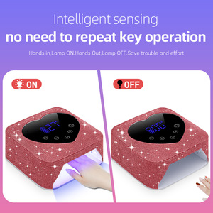 Lampe UV rechargeable 72W pour ongles, rose diamant, sans fil, sécheur de gel, 30 perles, 9600mAh pour manucure - Product Image 4