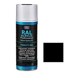 Spray de pintura negro opaco RAL 9005 400ml, ideal para acabados mate en metal, madera y plástico, proporciona protección y - Product Image 1
