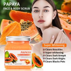 Gommage corporel naturel végétalien, formule personnalisée, aloe vera, acide kojique, 350 g, blanchissant, exfoliant, hydratant, élimine les taches brunes, OEM - Product Image 5