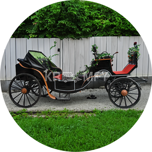 Pony Horse Carriage Hot Selling Classic Sightseeing Carriage Electric Horse Carriage 4 Wheel Marathon Horse Wagon - Product Image 6