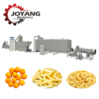 Ligne d'extrusion bivis entièrement automatique pour boulettes de maïs, anneaux soufflés, machine industrielle de fabrication de snacks soufflés personnalisés