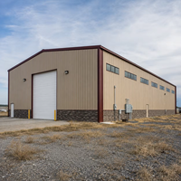Nave Industrial Prefabricada de Acero Resistente al Viento, Almacén/Taller para Plantas de Manufactura y Almacenamiento de Equipos