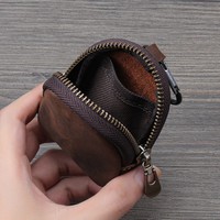 LOGO OEM Dompet Kecil Asli Jepang Tas Koin Remaja Dompet Zero Resleting Kulit Lembut Tas Earphone Gantungan Kunci