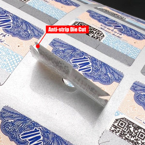 Etiquetas personalizadas para prendas, impresión a prueba de manipulaciones, antifalsificación, autenticidad, rasguño, pegatina de seguridad, etiqueta de código QR - Product Image 2