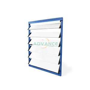 Advance Stores personnalisés persiennes de fenêtre en verre de bureau cadre en aluminium persienne fixe fenêtre d'obturation en verre jalousie