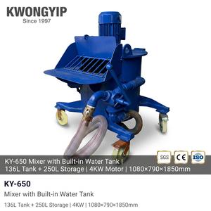 Mezcladora de Mortero Móvil Decorativa con Sistema de Conexión en T de 2 Pulgadas, Motor de 4 Kilovatios, Almacenamiento de Lodo de 250 L - Product Image 1