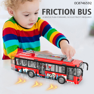 Model Plastic Friction Powered Car Door Opening <strong>Red</strong> Double Decker <strong>Bus</strong> <strong>Toy</strong> - Product Image 3
