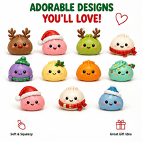 Calendrier de l'Avent Squishies Noël 2026 – Boîte Mystère Sensorielle Anti-Stress au Toucher Doux pour Cadeau de Noël
