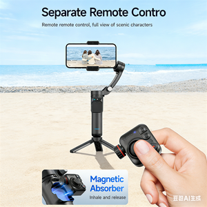 <span class=keywords><strong>Stabilisateur</strong></span> de téléphone pliable pour <span class=keywords><strong>smartphone</strong></span>, <span class=keywords><strong>stabilisateur</strong></span> d'<span class=keywords><strong>image</strong></span> à trois axes, bâton de selfie pour vlog, vidéo, diffusion en direct - Product Image 3