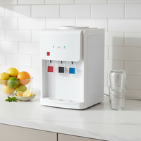 Mini distributeur d'eau électrique de bureau, design élégant, refroidisseur de bouteilles, eau chaude et froide, boîtier en plastique, usage domestique et extérieur