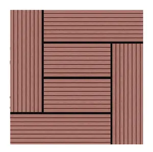 Ánh sáng cà phê WPC lồng vào nhau rãnh decking gạch với chất lượng cao