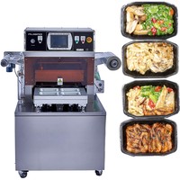 Sellador automático de bandejas VSP 1218, máquina de envasado al vacío de carne y pescado para envasado de alimentos