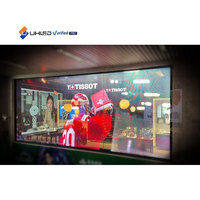 Écran d'affichage LED holographique flexible couleur P3.9 pour magasin de détail, haute transparence, pilote LED intégré, pour ascenseur, garantie 5 ans