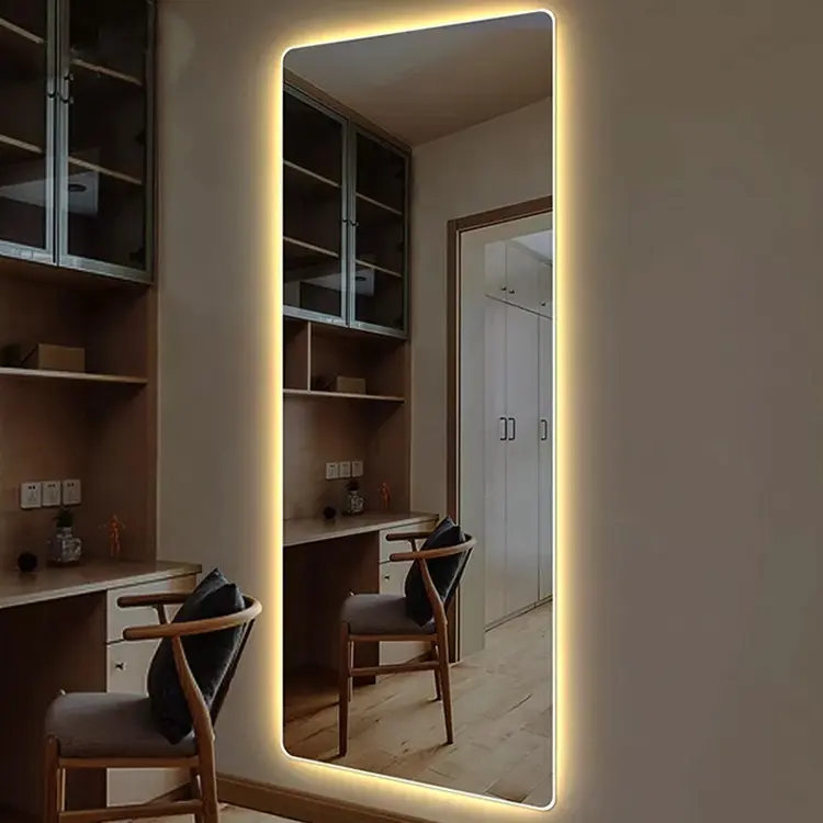 Bathroom Anti-Fog Bath Wall Mirror Bathroom Led Light Mirror with Temperature Smart Mirror