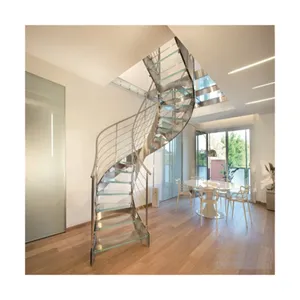 Prima弯曲楼梯家用个人楼梯零件便宜价格木制楼梯预制楼梯
