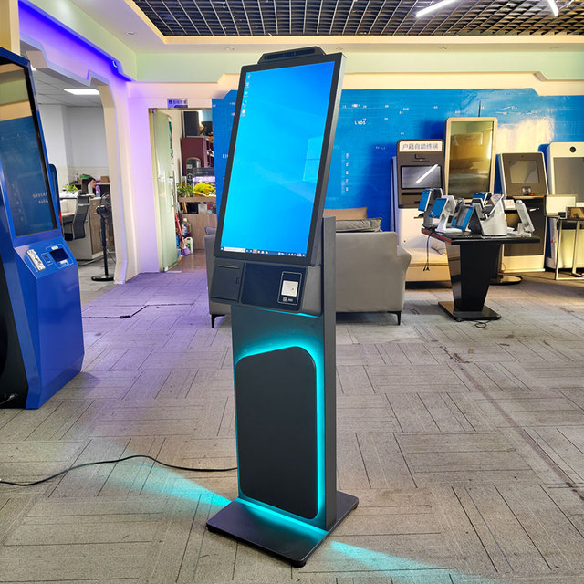 27 Inch AI Self-Service Vending Kiosk Touchscreen Payment Kiosk with Receipt Printer and QR Code Camera