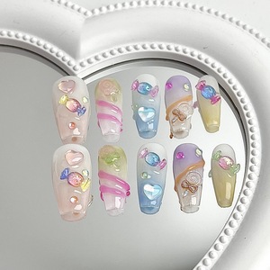 New Design Artificial Fingernails Designer Full Cover <strong>False</strong> <strong>Nail</strong> 3D Press on <strong>Nail</strong> Sets High Quality Wholesale <strong>False</strong> <strong>Nails</strong> - Product Image 6