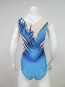 <span class=keywords><strong>Justaucorps</strong></span> de gymnastique pour femmes dégradé violet personnalisé <span class=keywords><strong>avec</strong></span> jupe et strass - Product Image 2