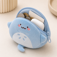 Porte-monnaie en peluche mignon Ray, pochette douce en tissu, sac à monnaie de dessin animé, cadeau pour étudiants